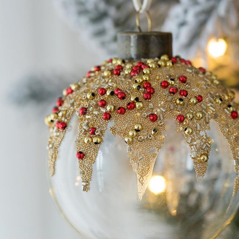 D3 ", boules de Noël décoratives, boules de Noël suspendues en verre pour décorations de fêtes, lot de 12