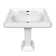 Whitehaus Collection 29" Traditional Pedestal Sink With Large Rectangular Bowl, Dual Soap Ledges And Overflow
