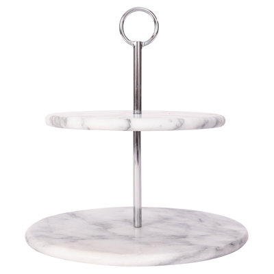 Artifacts Marble™ 2-Tier Dessert Plate