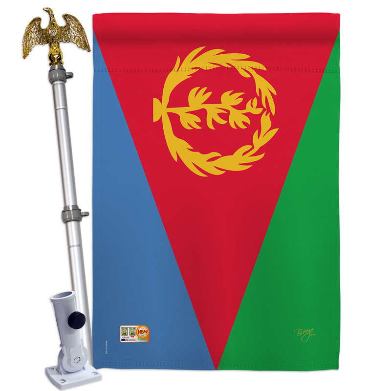 Double Sided 40'' H x 28'' W Polyester Flag Set