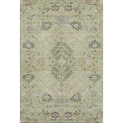 Premium Machine Washable Gurubaksh AMF1156 Floral Rug