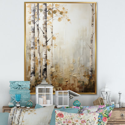 " Beige And Gold Minimalism Forest "