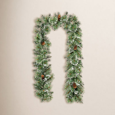 108" Frosted Pre-Lit Christmas Garland