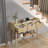 Fluted Console Table With 3 Drawers And Open Storage Shelf, Console Sofa Table For Living Room-1941142485