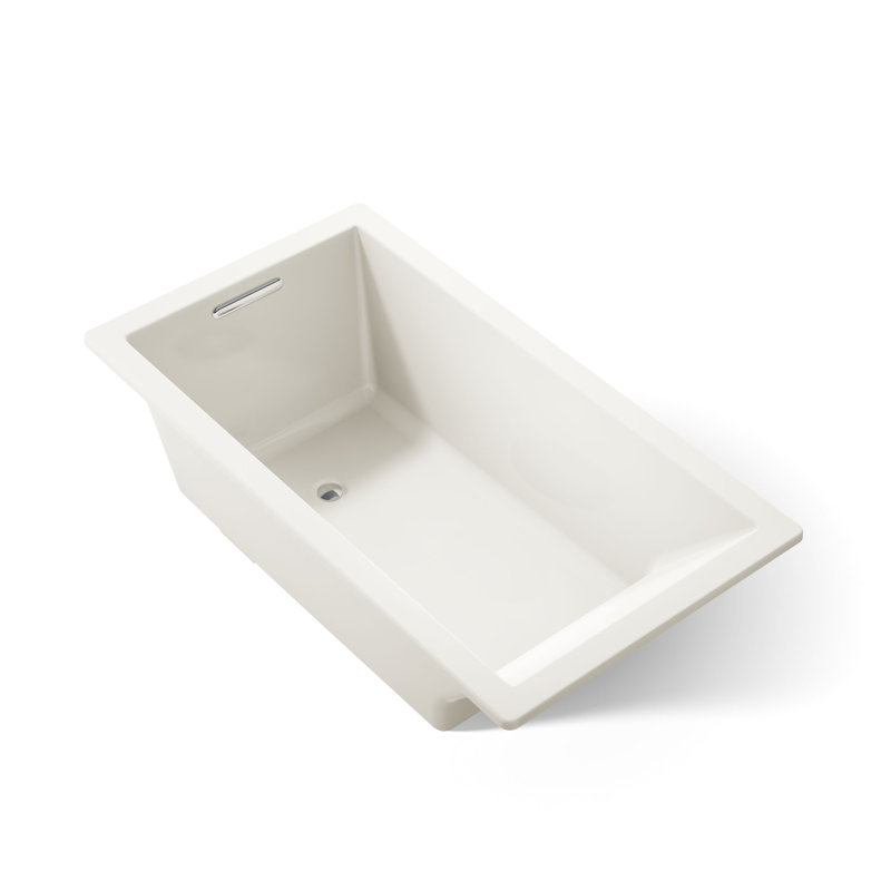 Underscore 66" x 36" Soaking Bathtub, Biscuit, Non, Centre