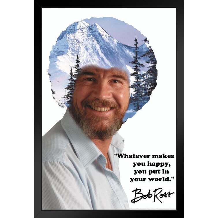 Bob Ross Winter Mountain Art Print Painting Bob Ross Poster Bob Ross  Collection Bob Art Paintings Happy Accidents Bob Ross Print Decor Mountains