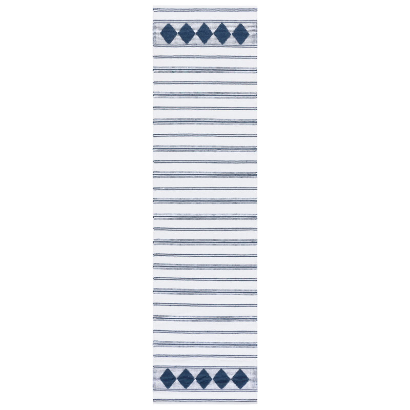 Breckenridge Flat Weave Cotton Geometric Rug, Runner 2'3" x 9'