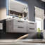 Ensemble de meuble-lavabo double mural de 57 po Zakis-955057702