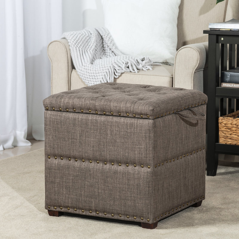 Mulloy Upholstered Ottoman, Brown