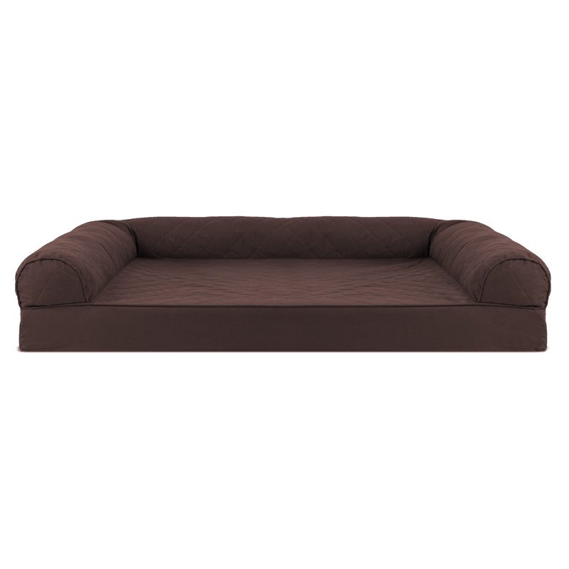 Orthopedic Polyester Pet Bed, Jumbo (40" W x 32" D x 8" H), Coffee
