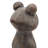 Brown Magnesium Yoga Frog Figurine in Lotus Pose with Gold Accents