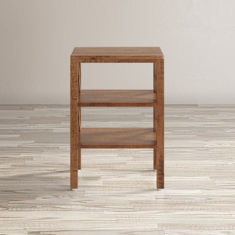 Yosaira Solid Wood End Table, Amber