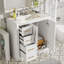 Meuble-lavabo 36 po, structure en bois massif, lavabo en céramique, 3 tiroirs, charnières, rangement spacieux, motif rainuré unique, poignée en métal exquis, style rétro, design moderne, facile à assembler, lisse-950884098