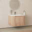 Wall Mounted Single Vanity Bathroom Vanity With Cultured Marble Top