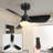 30" Flush Ceiling Fans with Lights & Black Blades,Low Profile Light and Fan with Remote,Small Modern Flush Mount Ceiling Fan with 3 Colour Led for Living Room Bedroom Kitchen-104321102