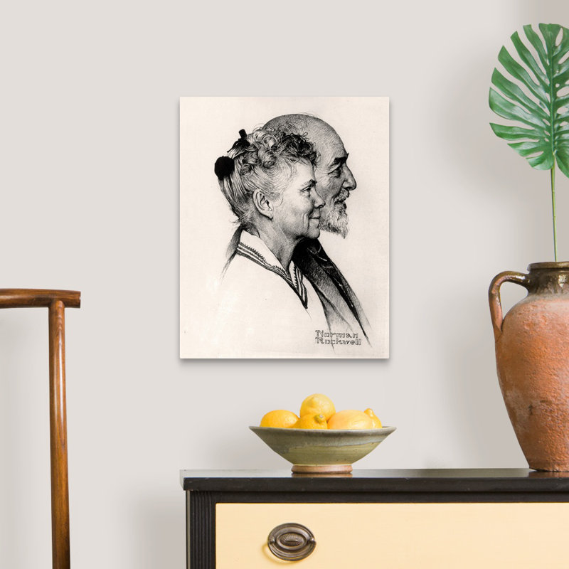 Portrait de John et Dorothy Canfield, art mural sur toile Fisher, H 20 po x l 16 po x P 1,25 po, Toile tendue