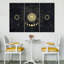 «Sun Moon Stars», ensemble de 3 impressions sur toile par Luna-1027307084