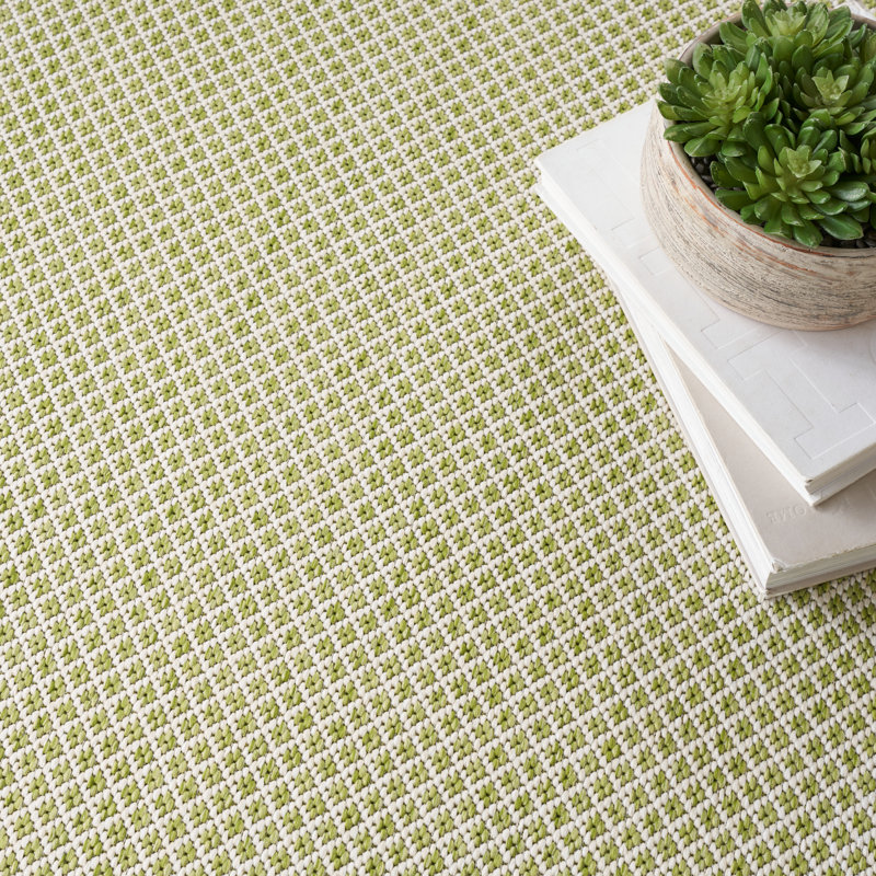 Tapis intérieur / extérieur vert Mccune, Carré 6 pi