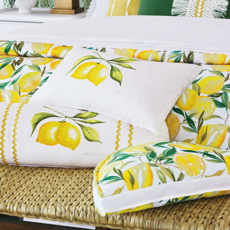 Meyer Lemon Reversible Throw Pillow