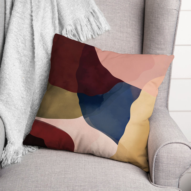 Abstract Outdoor Reversible Throw Pillow