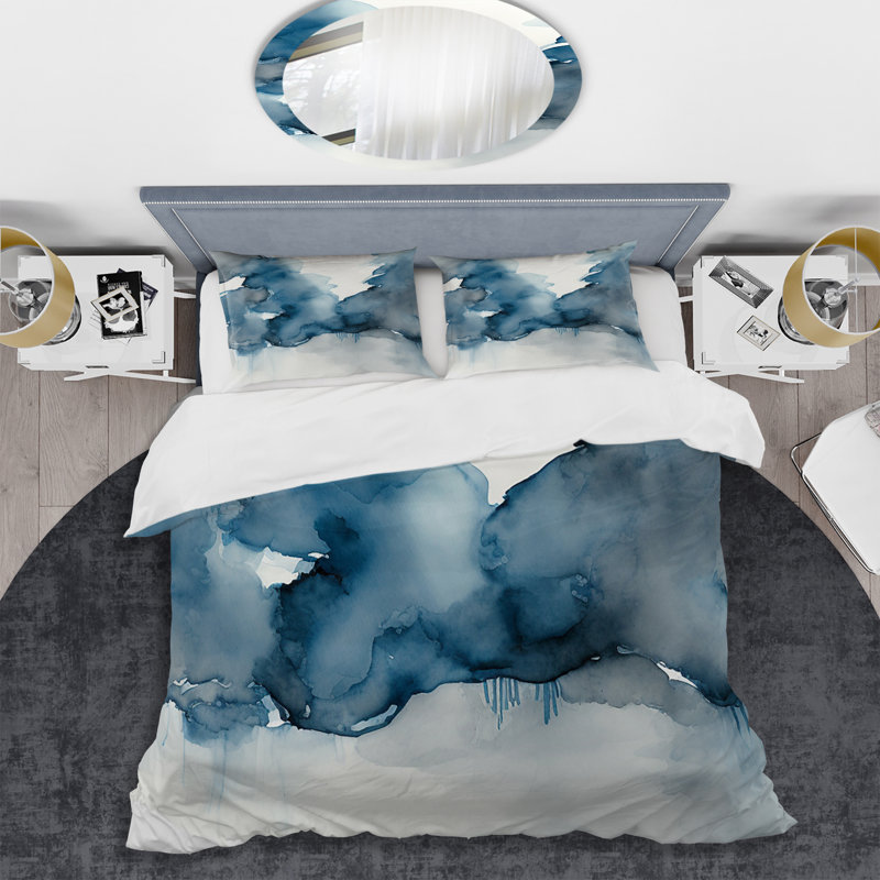 Ensemble de housse de couette en microfibre / polyester Feeling Honolulu Blue II Bedding