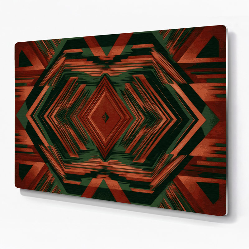 Art mural en métal vert Op Op 70, H 240 po x l 288 po x P 0,05 po