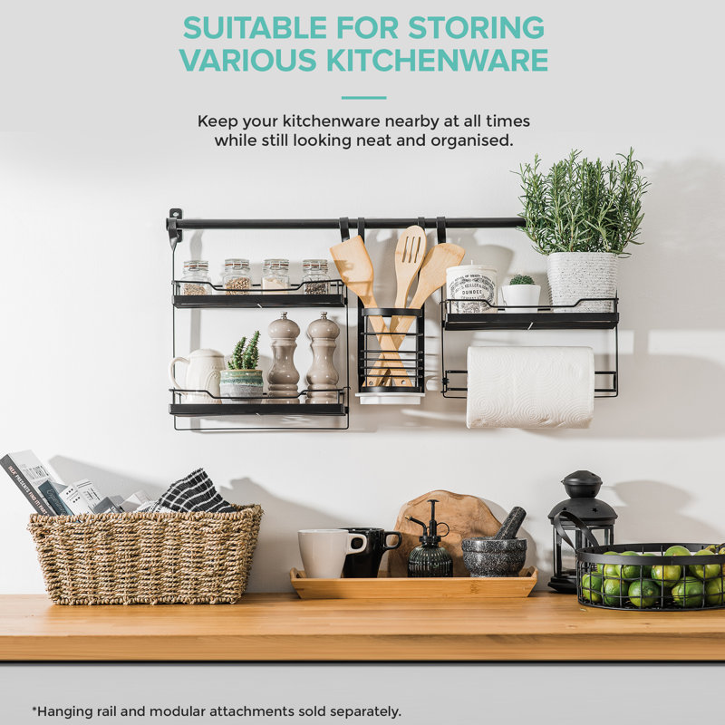 Woodside Plastic Cabinet Shelving Rack, Black