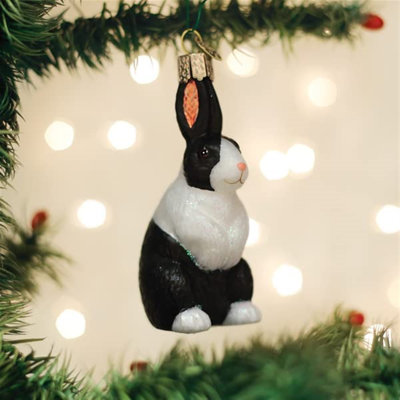 Old World Christmas Blown Glass Ornament for Christmas Tree, Dutch Rabbit