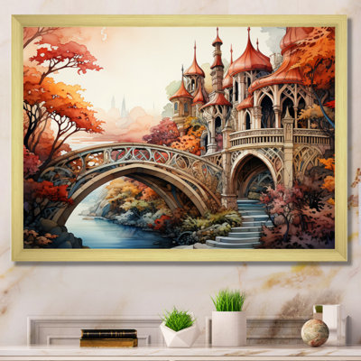 " Orange Bridge Whimsical Archway "