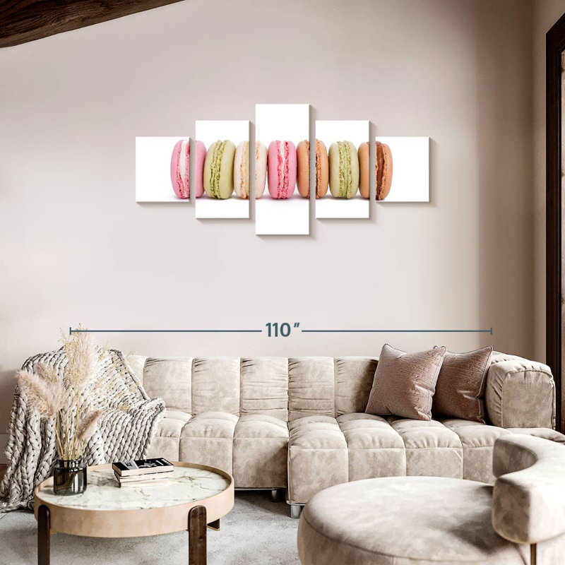 Assorted Macarons, 34" H x 74" W