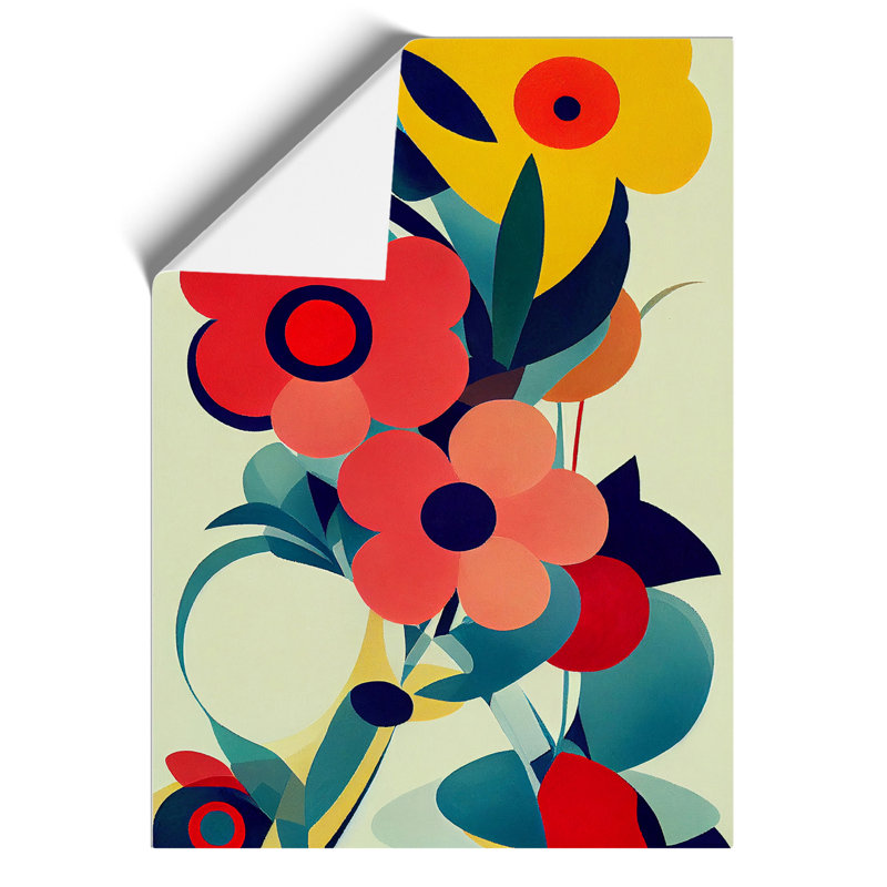 The Abstract Flowers No.6 - Wall Art, 42cm H x 29.7cm W, Paper, No Matte