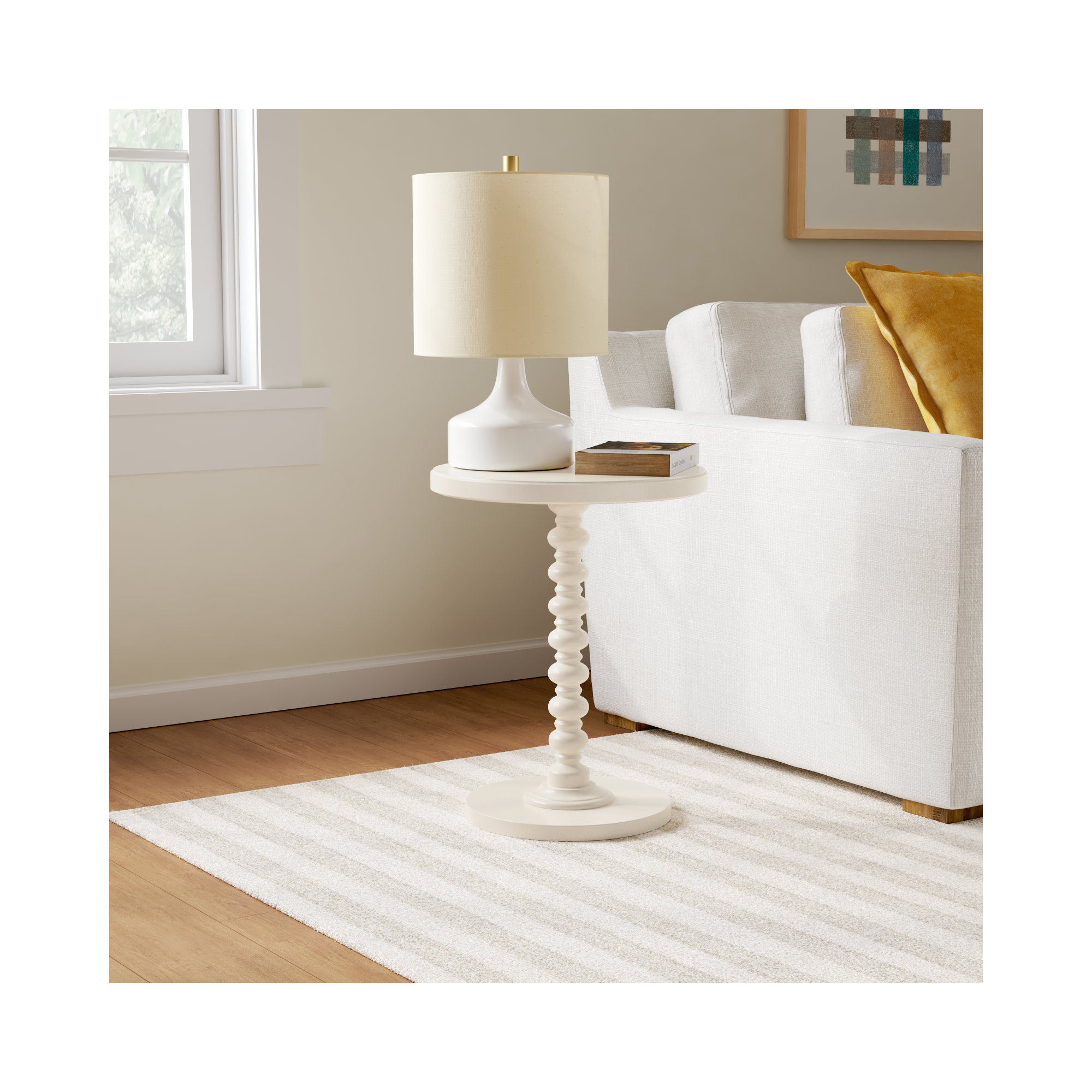 Fiama End Table, Off White