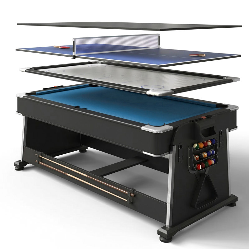 79''x44'' 4-in-1 Multi-Function Pool Table