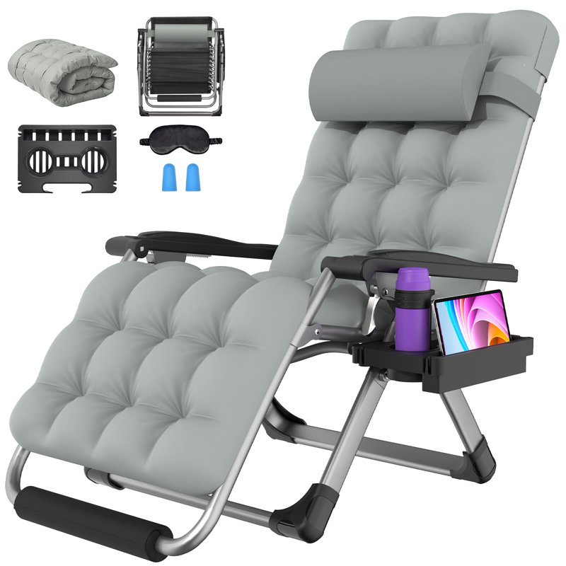 Fauteuil très grand pliable Bucero, gris
