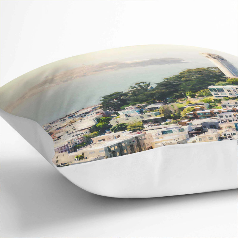 Square Cushion, 40cm H x 40cm W x 15cm D, White