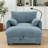 Upholstered Accent Armchair With Storage Ottoman-1890609188