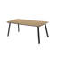 Table de salle à manger extérieure pliante pour 4 à 6 personnes, structure en acier avec trou de parasol pour patio, jardin, cour, terrasse, bord de piscine (jaune)