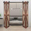 Porte de grange double pliante en bois massif de style K avec ensemble de quincaillerie - Assemblage requis-101127204-109425788
