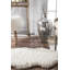 Tapis blanc fait à la main Poteat-9218814