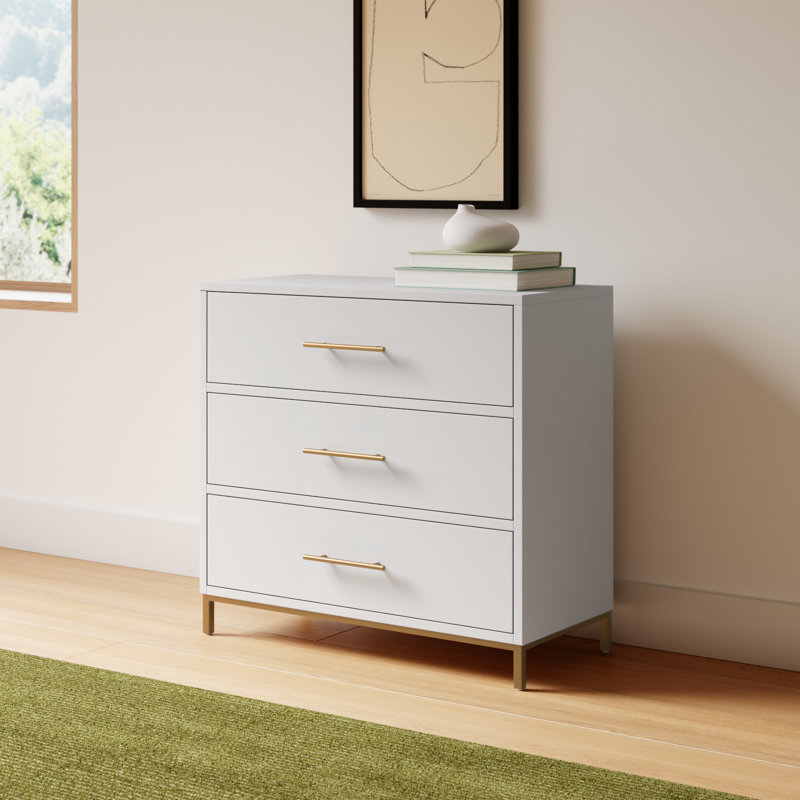 Marino 36'' W 3 - Drawer Dresser, White