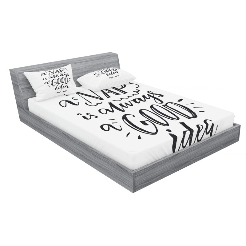Microfiber Sheet Set, Queen Sheet Set with Fitted Sheet