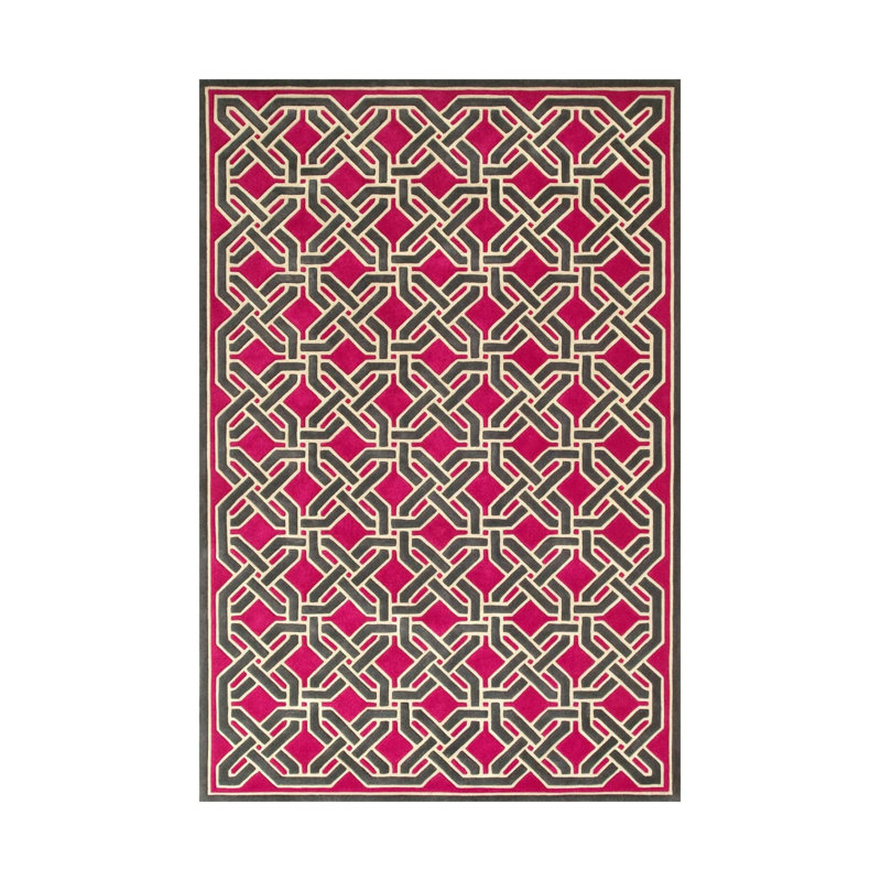 Tapis intérieur / extérieur en polypropylène tissé à la machine Naderez, Rectangle 5 pi 1 po x 7 pi 10 po