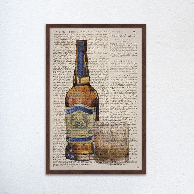 Whiskey poured par Eyre Tarney - reproduction de cadre photo, H 36 po x l 24 po x P 1,5 po