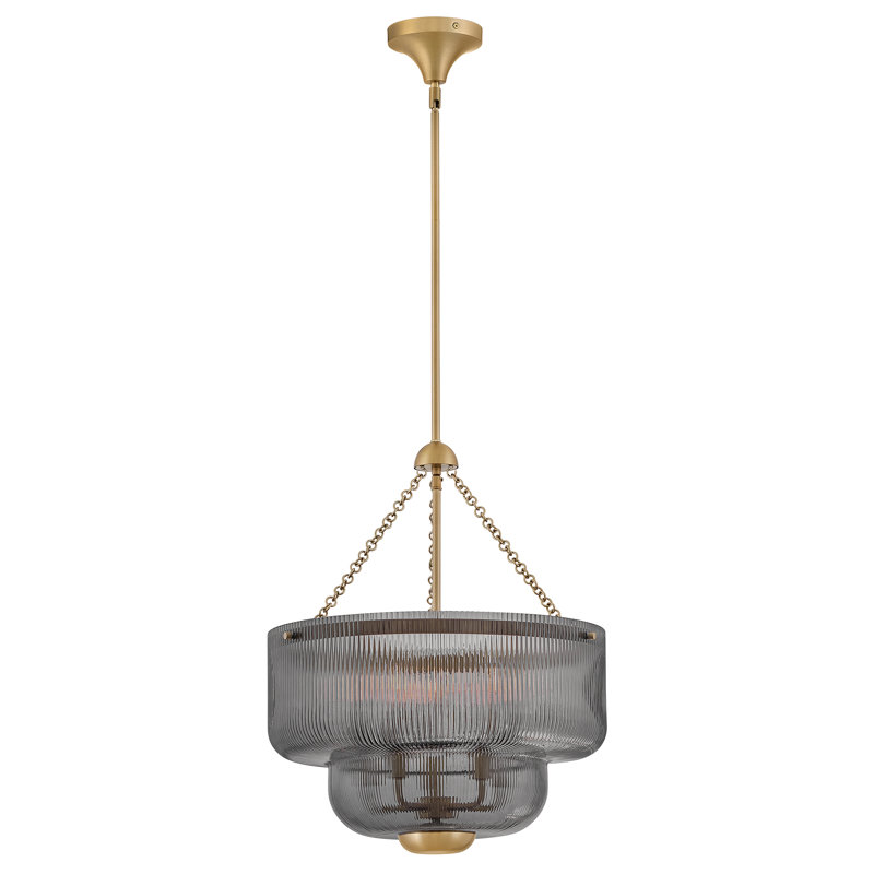 Hinkley Adella Large Pendant, 5 Lights, 23" H x 19" W x 19" D, Gray