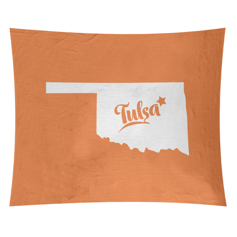 Tapisserie Tulsa Oklahoma, H 88 po x l 104 po, Orange