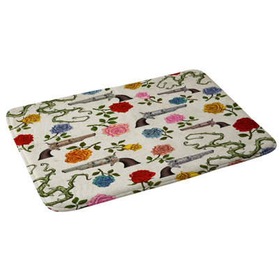 Tapis pour salle de bain pour canons doux et roses