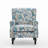 Duward Boho Blue Floral Upholstered Wingback Accent Chair with Nailhead Trim-1037287577