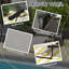 Chaises longues pliantes avec trous pour le visage, fentes pour les accoudoirs et coussins