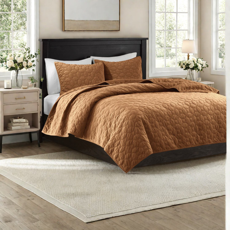 Ensembles de literie en velours, rembourrage en coton, conception géométrique, lit double / grand pour les chambres confortables