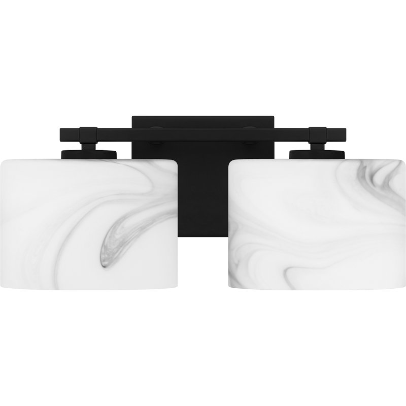 Karun 2-Light Matte Black Bath Light